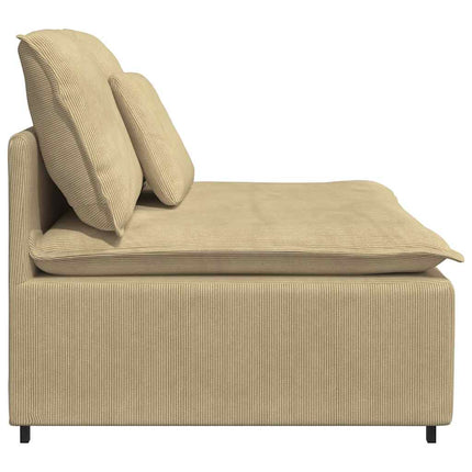 Modulär mittmodul för soffa med dynor grågrön 100 cm
