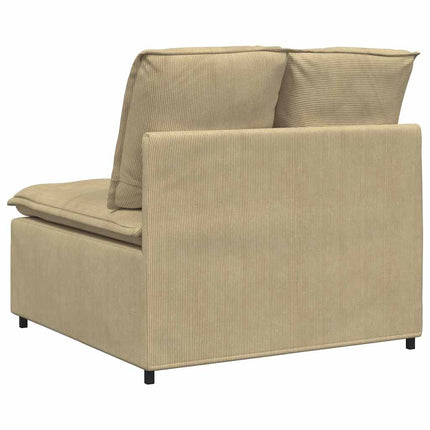 Modulär mittmodul för soffa med dynor grågrön 100 cm