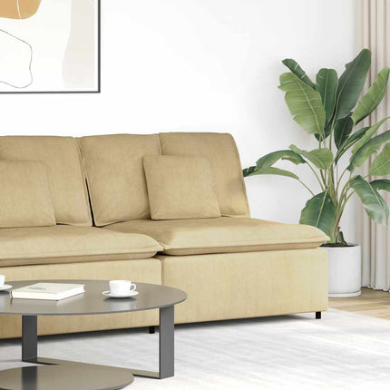 Modulär mittmodul för soffa med dynor grågrön 100 cm
