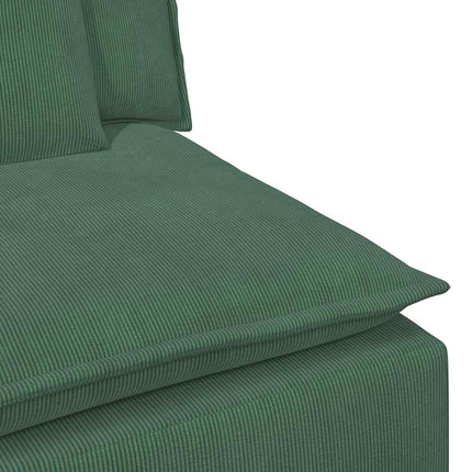 Modulär soffmodul med kuddar mörkgrön 100 cm