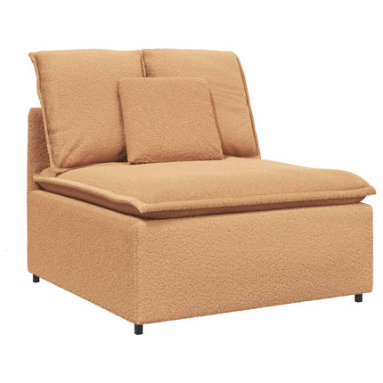 Modulär mittmodul för soffa med dynor beige 100 cm