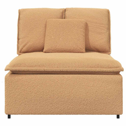 Modulär mittmodul för soffa med dynor beige 100 cm