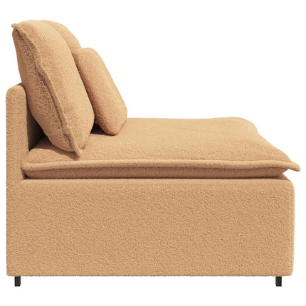 Modulär mittmodul för soffa med dynor beige 100 cm