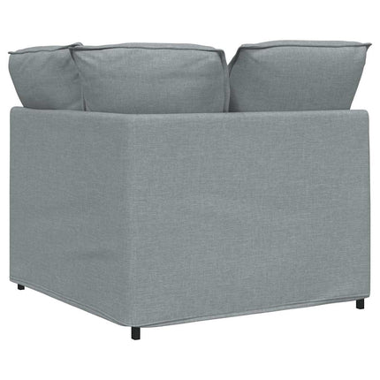 Modulär hörnmodul för soffa med dynor ljusgrå 100 cm