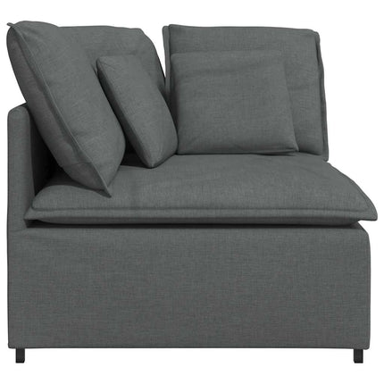Modulär hörnmodul för soffa med dynor mörkgrå 100 cm