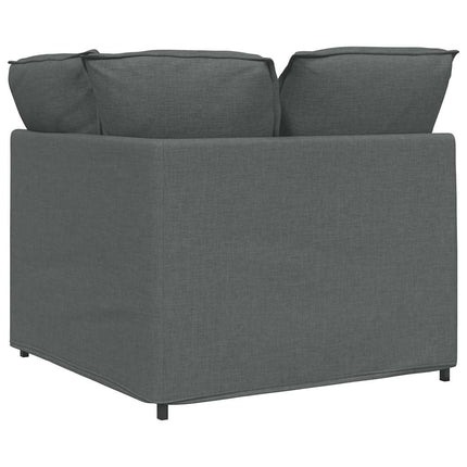 Modulär hörnmodul för soffa med dynor mörkgrå 100 cm