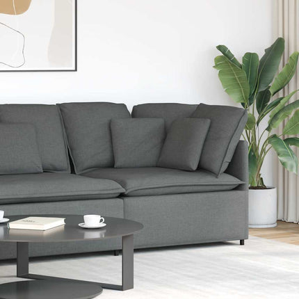 Modulär hörnmodul för soffa med dynor mörkgrå 100 cm