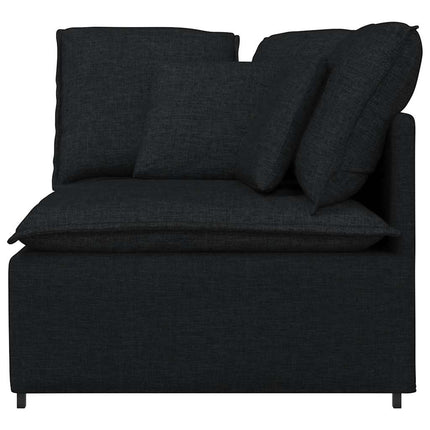 Modulär hörnmodul för soffa med dynor svart 100 cm