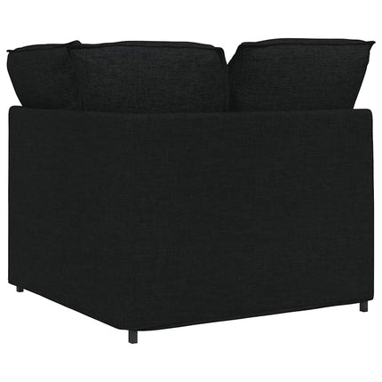 Modulär hörnmodul för soffa med dynor svart 100 cm