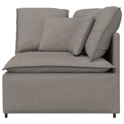 Modulär hörnmodul för soffa med kuddar taupe 100 cm