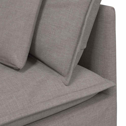 Modulär hörnmodul för soffa med kuddar taupe 100 cm