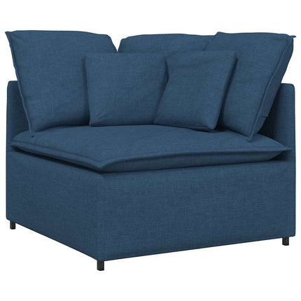 Hörnmodul för soffa med dynor blå 100 cm