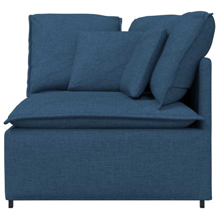 Hörnmodul för soffa med dynor blå 100 cm