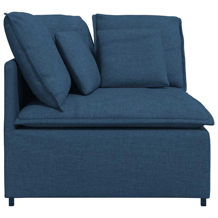 Hörnmodul för soffa med dynor blå 100 cm