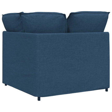 Hörnmodul för soffa med dynor blå 100 cm