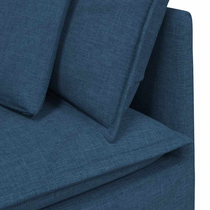 Hörnmodul för soffa med dynor blå 100 cm