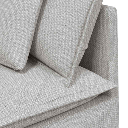 Modulär hörnmodul för soffa med dynor molngrå 100 cm