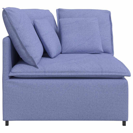 Hörnmodul för soffa med kuddar Jeans blå 100 cm
