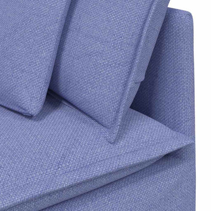 Hörnmodul för soffa med kuddar Jeans blå 100 cm