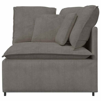 Modulär hörnmodul för soffa med dynor ljusgrå 100 cm