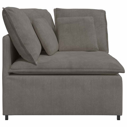 Modulär hörnmodul för soffa med dynor ljusgrå 100 cm