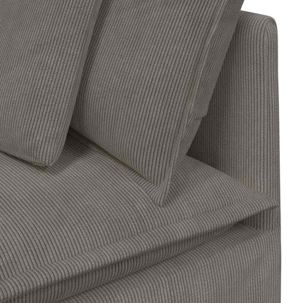 Modulär hörnmodul för soffa med dynor ljusgrå 100 cm