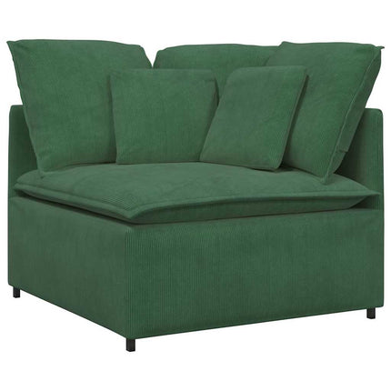 Modulär hörnmodul för soffa med dynor mörkgrön 100 cm