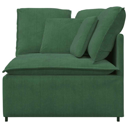Modulär hörnmodul för soffa med dynor mörkgrön 100 cm