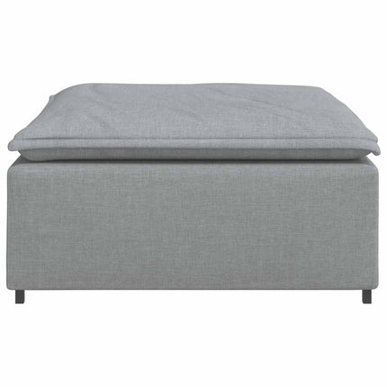 Modulär soffa fotpall ljusgrå 100x100x48 cm