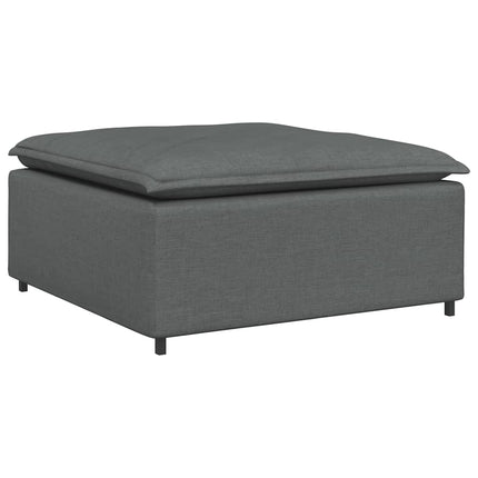 Modulär soffa fotpall mörkgrå 100x100x48 cm