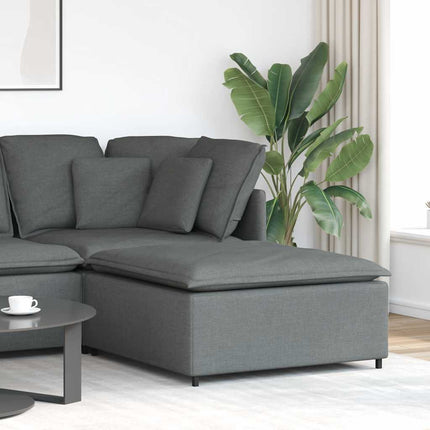 Modulär soffa fotpall mörkgrå 100x100x48 cm