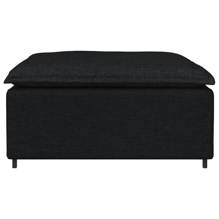 Modulär soffa fotpall svart 100x100x48 cm