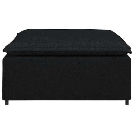 Modulär soffa fotpall svart 100x100x48 cm