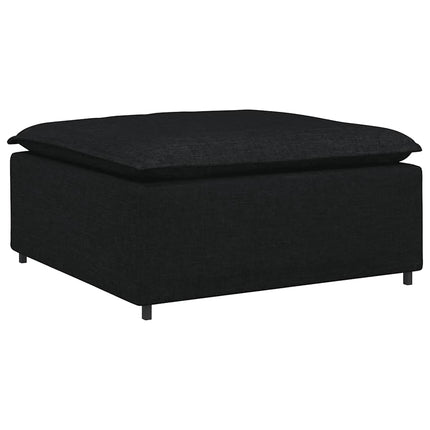Modulär soffa fotpall svart 100x100x48 cm