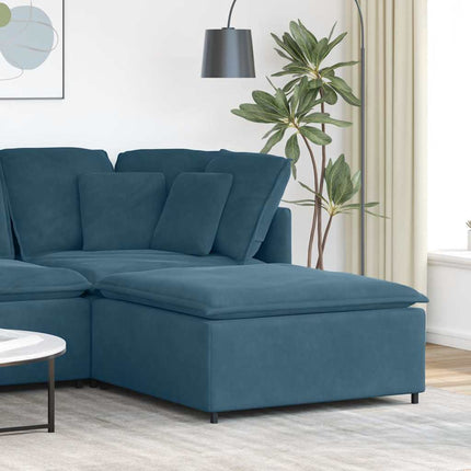 Modulsoffa fotpallsmodul blå 100x100x48 cm