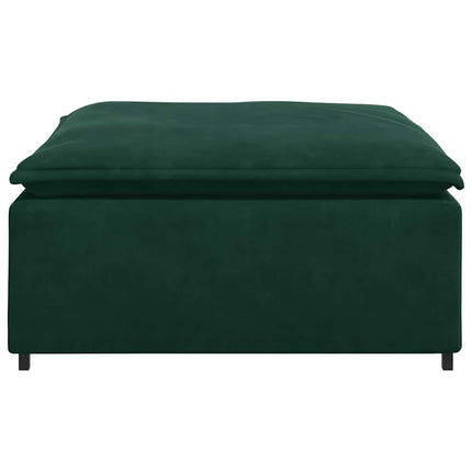 Modulär soffa fotpallsmodul mörkgrön 100x100x48 cm