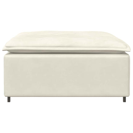 Modulär soffa fotpallsmodul gräddvit 100x100x48 cm