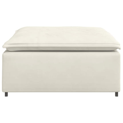 Modulär soffa fotpallsmodul gräddvit 100x100x48 cm