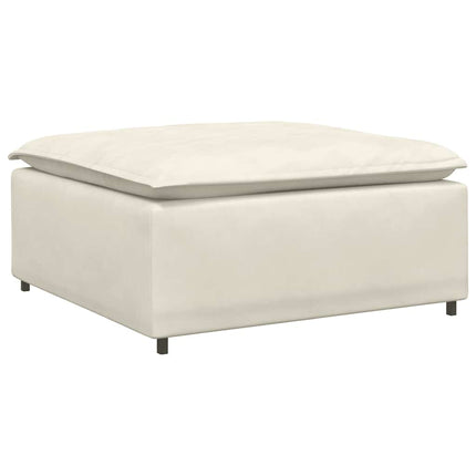 Modulär soffa fotpallsmodul gräddvit 100x100x48 cm