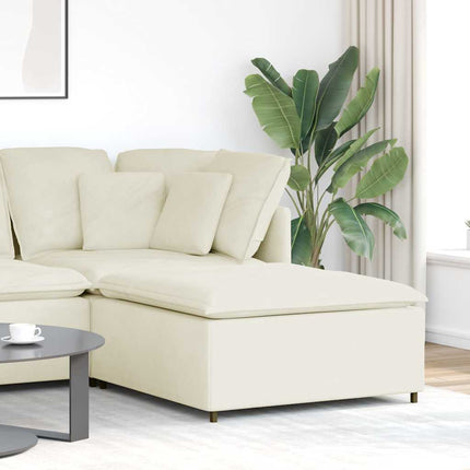 Modulär soffa fotpallsmodul gräddvit 100x100x48 cm