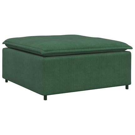 Modulär soffa fotpallsmodul mörkgrön 100x100x48 cm