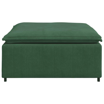 Modulär soffa fotpallsmodul mörkgrön 100x100x48 cm