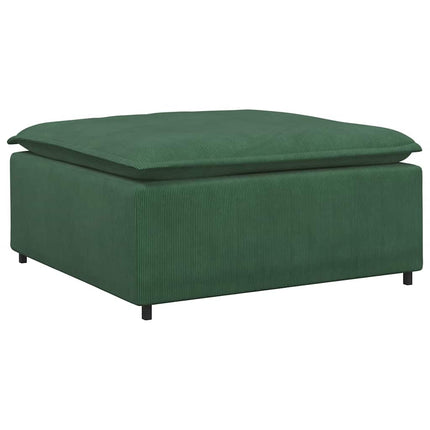 Modulär soffa fotpallsmodul mörkgrön 100x100x48 cm
