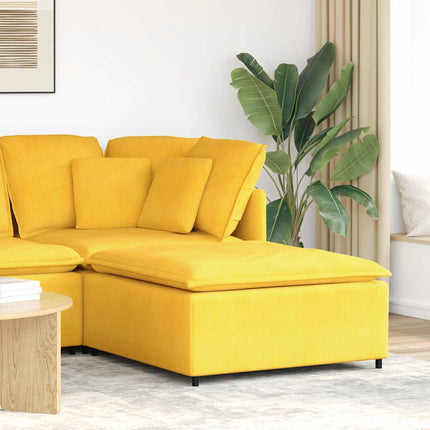 Modulsoffa fotpallsmodul ljusgul 100x100x48 cm