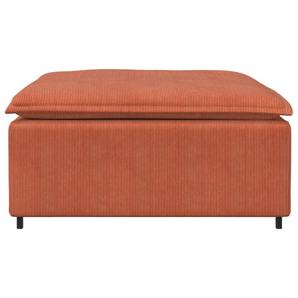 Modulär soffa fotpallsmodul röd orange 100x100x48 cm