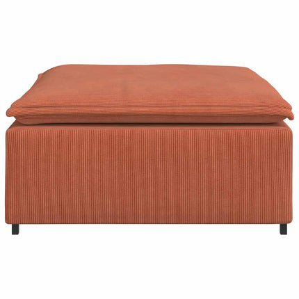 Modulär soffa fotpallsmodul röd orange 100x100x48 cm