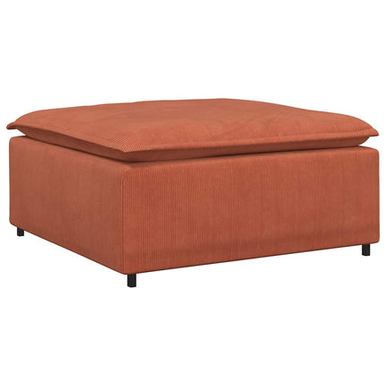 Modulär soffa fotpallsmodul röd orange 100x100x48 cm