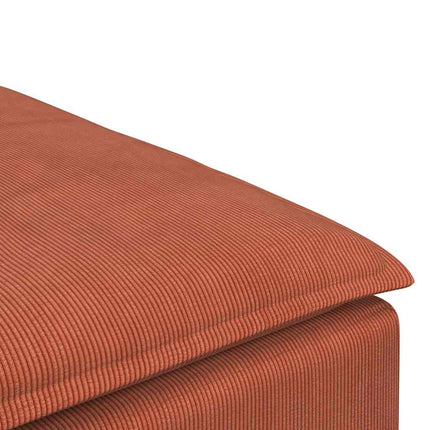 Modulär soffa fotpallsmodul röd orange 100x100x48 cm