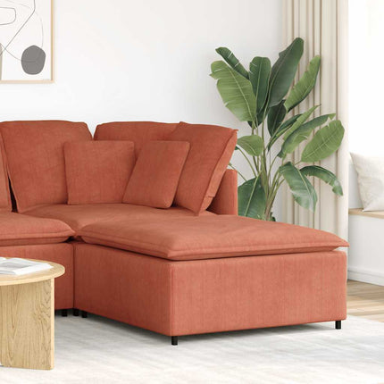 Modulär soffa fotpallsmodul röd orange 100x100x48 cm