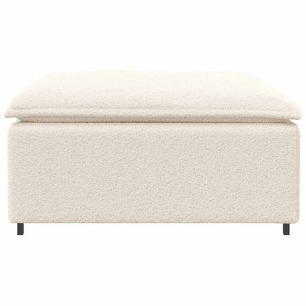 Modulär soffa fotpallsmodul gräddvit 100x100x48 cm